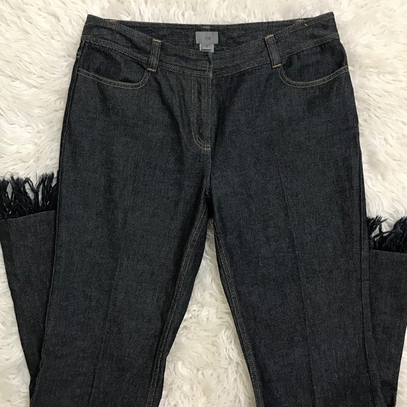5/48 Wide Leg Fringed Jeans - Picture 2 of 4